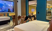 Brazilian Teen Maid Provides Extra Services To Friend In Threesome