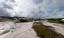 Look at this skinny pornstar’s big clit while she gets face-fucked