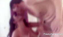 Big Titted Asian Takes White Meat at Pool!