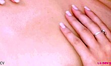 Enchanting Brunette Beauty Shows Sexy Body on Sofa