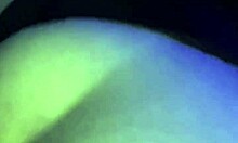 Milf with big ass in black lingerie moans loudly during doggystyle pounding.