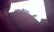 Redbone worships big black cock in casual encounter