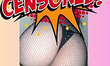 the real strip tease of beautiful redhead on sheer