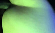 Milf with big ass in black lingerie moans loudly during doggystyle pounding.