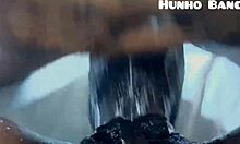 Damn! Phat Ass Booty Cumming Hard on My Dick with Wet Juicy Drips in Close-Up