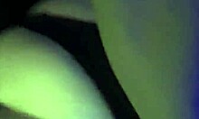 Milf with big ass in black lingerie moans loudly during doggystyle pounding.