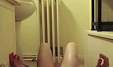 slave girl in homemade session with piss and raw humiliation play.