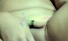 i used a black toy in my tight latina pussy on the bed to reach an intense orgasm