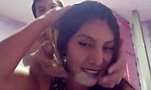 i fuck her hard without removing her little skirt, tits bouncing