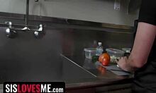 stepsisters asia and mads work for stepbro at restaurant