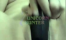 i used a black toy in my tight latina pussy on the bed to reach an intense orgasm