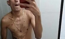 Jerking off in the bathroom after soccer game!