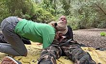 Excursion with Stepbrother Involves Mountain Blowjob