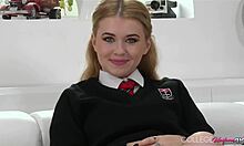 misha cross strips lingerie to ride her boyfriend's hard cock