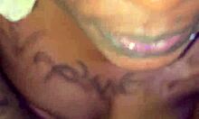 Mature MILF amateur fills her mouth with big black cock in homemade blowjob scene