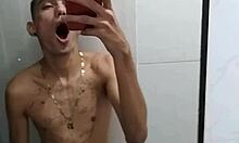 Jerking off in the bathroom after soccer game!