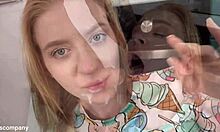 Cute blonde teen crystal takes big cock in ass!!