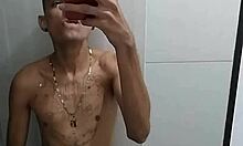 Jerking off in the bathroom after soccer game!