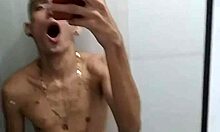 Jerking off in the bathroom after soccer game!