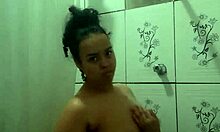 taking a nice bath and fingering my pussy in the shower