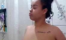 taking a nice bath and fingering my pussy in the shower