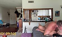 Asian girlfriend dominated rough before work by amateur couple