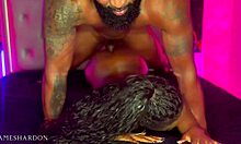 Ebony goddess takes big black cock during intense therapy session