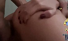 latina friend gives handjob to big cock