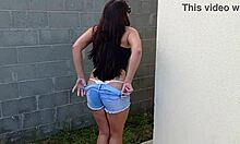 brazilian milf moans during rough assfucking with construction worker in homemade flashing scene