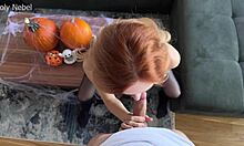 Had an unforgettable Halloween night with a sexy, skinny girl in a wild homemade session.