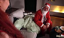 santa fucks a pretty little 18+ redhead in her sweet tight pussy for xmas