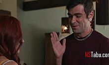 babysitter strips her petite perky tits for client studying curves in missionary