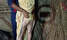 Brother-in-law fucks sister-in-law's big ass doggystyle outside the house