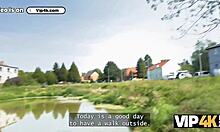 Sexy Redhead Miss Olivia Fucks Intensely in Public Lingerie Before Boyfriend