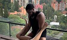 Ebony bbw stepdaughter fucks stepdad hard on holiday