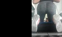 Check out this hot Mexican teen bent over at the gym! 🔥