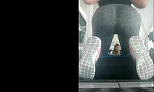 Check out this hot Mexican teen bent over at the gym! 🔥