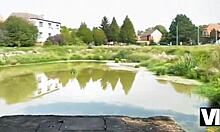 Sexy Redhead Miss Olivia Fucks Intensely in Public Lingerie Before Boyfriend