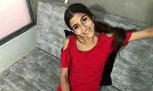 My little stepsister gives me a blowjob and I cum on her face