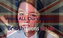 Hot British Alt College Student in Uniform Plays Solo with Toys