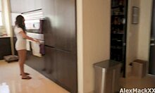 So, this latina step sister starts teasing her virgin step bro. Next thing, it's a full-on creampie scene!