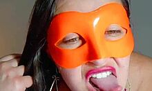 Petite 18+ Latina in See Through Outfit Shows Curvy Body