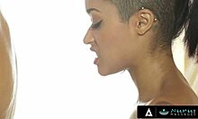 whoa, tattooed ebony babe has angry nuru massage sex after boyfriend betrayal! 😡