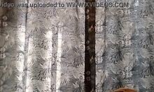 Boldly eyeing hot neighbor from balcony