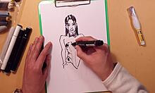 Hey, Check This Hot Sexy Girl Drawn in Latex with Markers