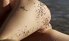 Beautiful Serena J Teases Shaved Pussy Outdoors