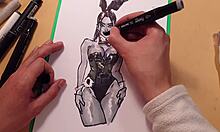 Hey, Check This Hot Sexy Girl Drawn in Latex with Markers