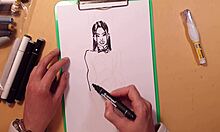 Hey, Check This Hot Sexy Girl Drawn in Latex with Markers