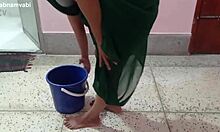 i watch the maid clean the floor with her ass up