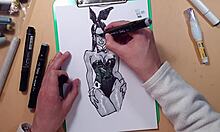 Hey, Check This Hot Sexy Girl Drawn in Latex with Markers